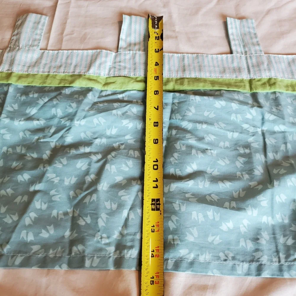 Trend Lab Dinosaur Window Valance Blue Cotton Tab Top Nursery Decor 56x15